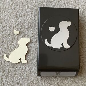 Stamping’ Up! Dog Builder Puppy & Heart Punch #148543 Locks Flat